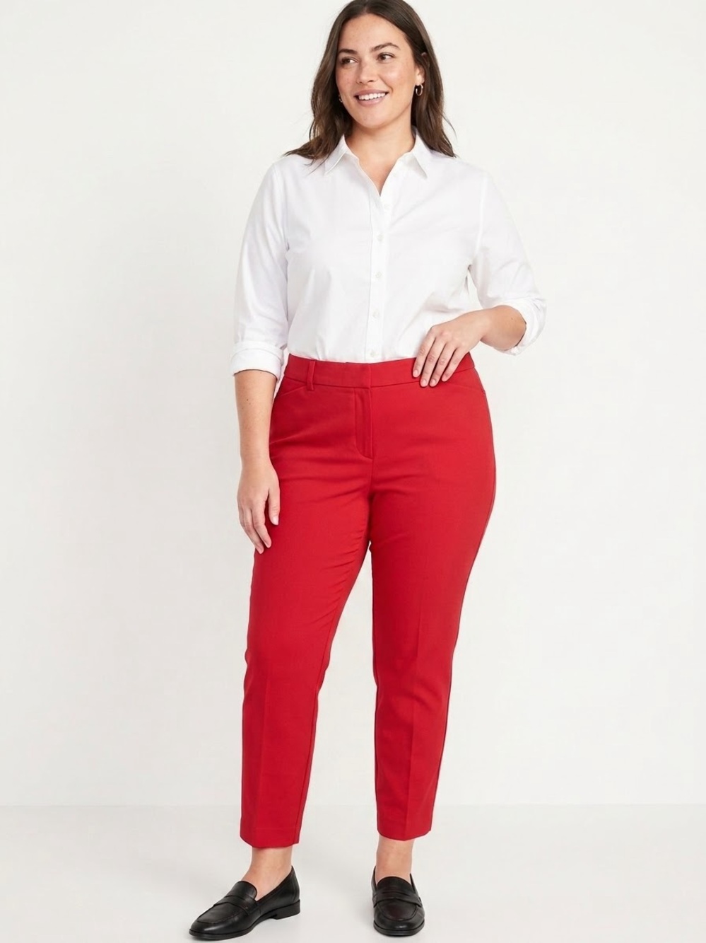 NWT Old Navy Pixie Ankle Pants - Red Size 18 Business Casual Workwear Preppy